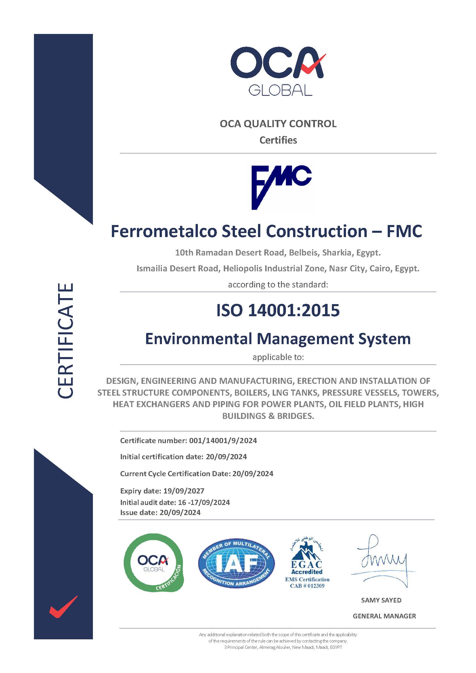 ISO 14001:2015 Environmental Management System
